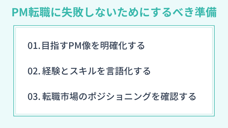 PM転職に失敗しないためにするべき準備
